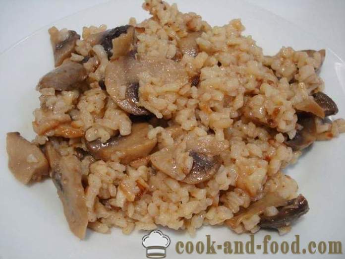 Risotto de hongos con setas - cómo cocinar risotto en casa, paso a paso las fotos de la receta