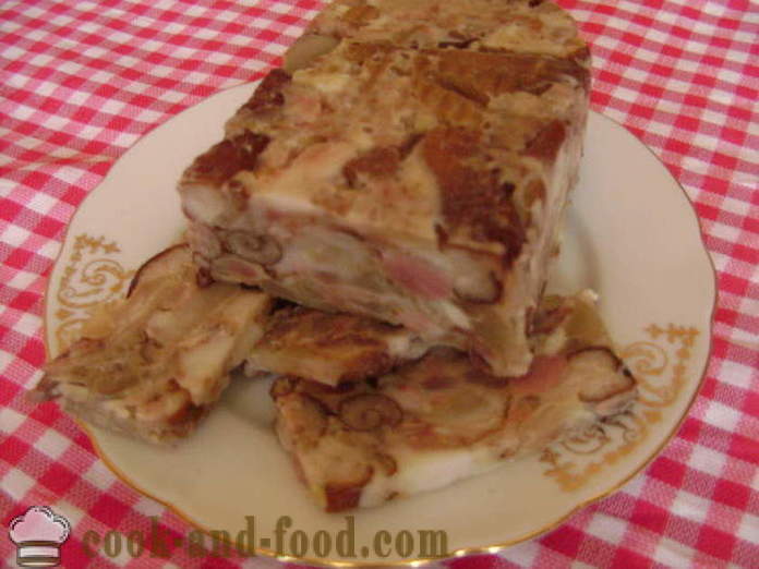 Carne convertida en gelatina y el queso de cerdo hecha en casa - para preparar carne en gelatina y el queso de cerdo de hacer en casa, paso a paso las fotos de la receta