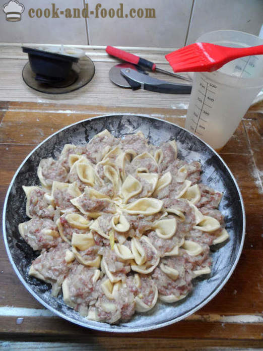 Puff pastosa Crisantemo - cómo cocinar pastel de carne crisantemo hojaldre, con un paso a paso las fotos de la receta