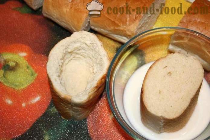 Receta baguette rellena en el horno - la forma de cocinar el pescado en el horno el pudín en una barra de pan, un paso a paso de la receta fotos