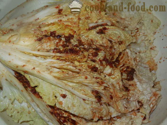 Kimchi de col china en Coreano - cómo hacer kimchi en casa, paso a paso las fotos de la receta
