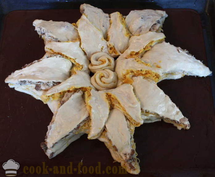 El pastel de pescado con la masa en el horno - cómo cocinar un pastel de pescado, un paso a paso de la receta fotos