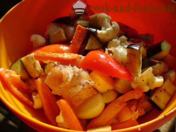 Filete de pollo con verduras en el horno - cómo cocinar pollo con verduras, un paso a paso de la receta fotos