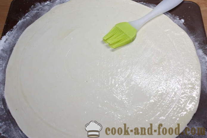 Tarta de hojaldre con pollo y queso - cómo hacer un pastel de capas con pollo, un paso a paso de la receta fotos