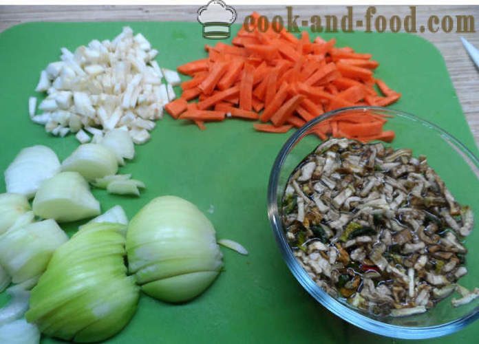 Risotto con verduras en multivarka congelados y secos - cómo cocinar risotto en multivarka en casa, fotos paso a paso de la receta