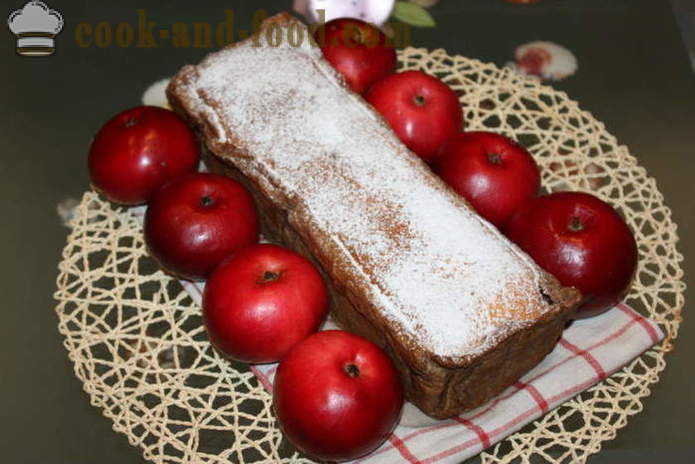 Tarta de manzana italiana con manzanas enteras - Cómo hacer un pastel de manzana en el horno, con un paso a paso de la receta fotos