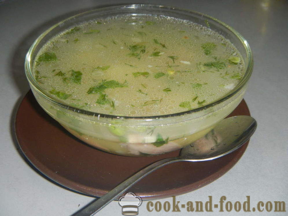 Sopa de pollo con guisantes - cómo cocinar sopa con guisantes congelados o frescos, con un paso a paso las fotos de la receta