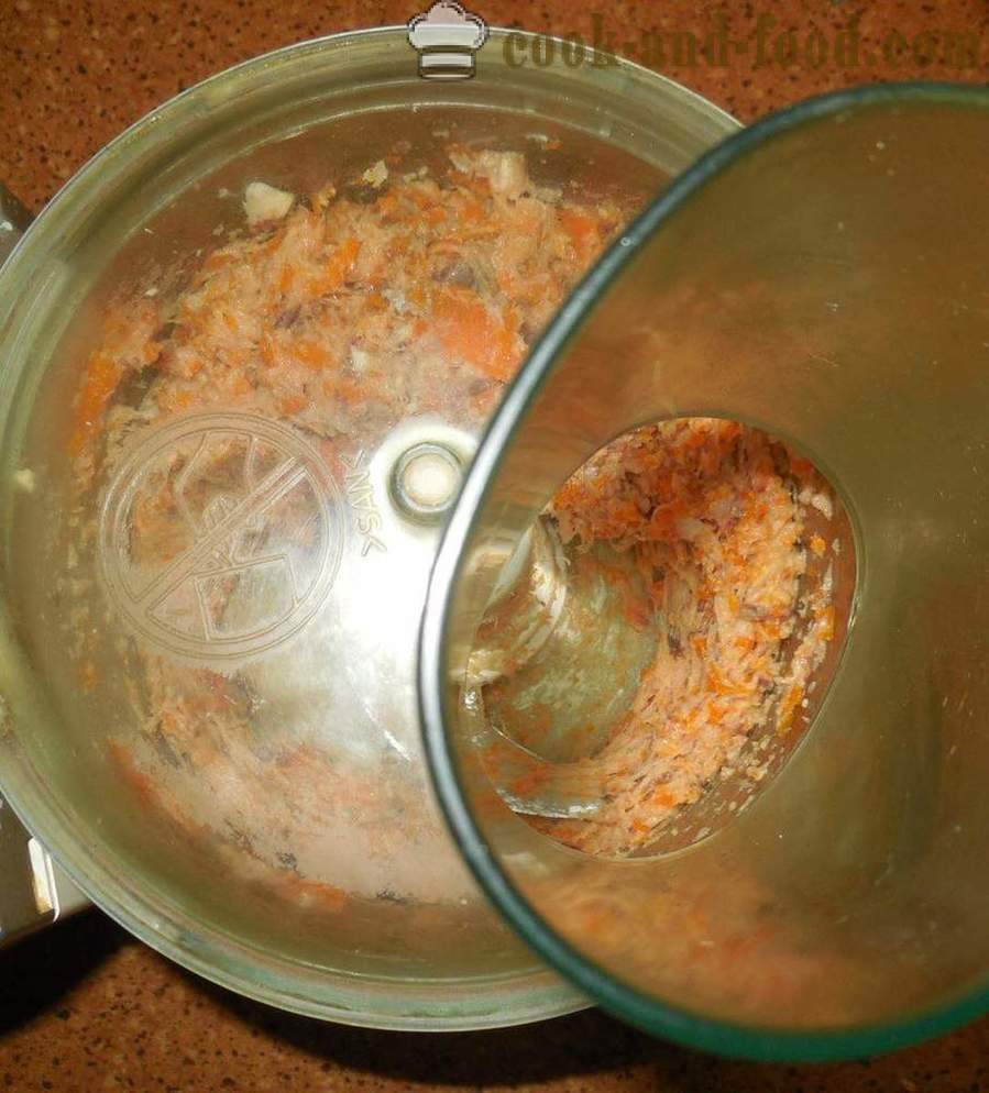 Arenque clásico Pate con queso derretido y las zanahorias - cómo cocinar el arenque gras en casa, paso a paso las fotos de la receta