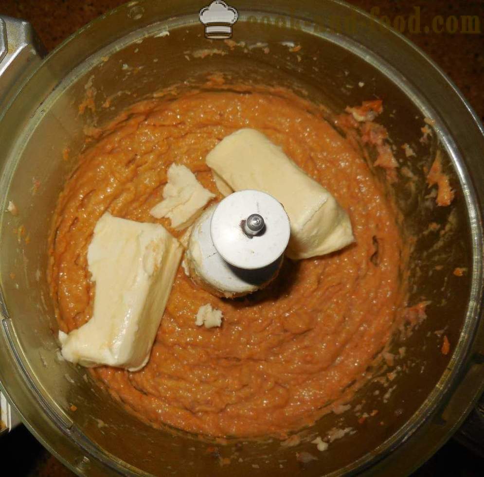 Arenque clásico Pate con queso derretido y las zanahorias - cómo cocinar el arenque gras en casa, paso a paso las fotos de la receta