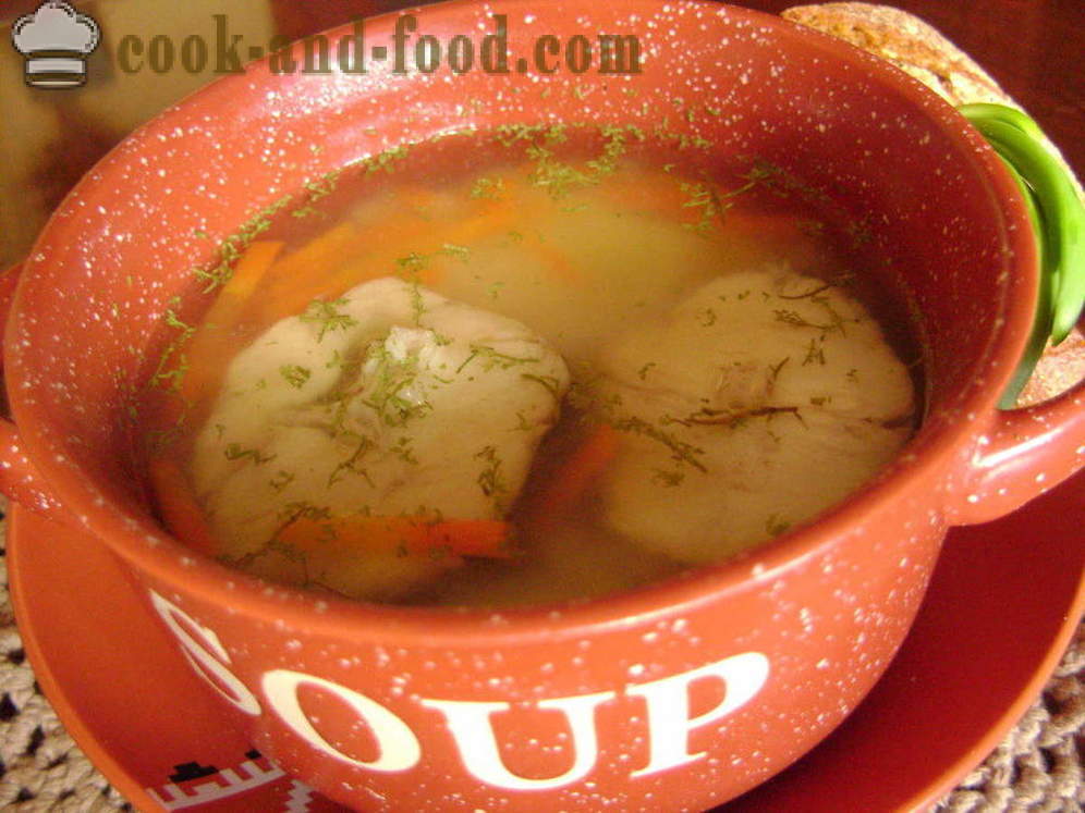 Sopa de pescado de cuaresma de merluza con arroz - cómo cocinar sopa de pescado con Heck, un paso a paso de la receta fotos