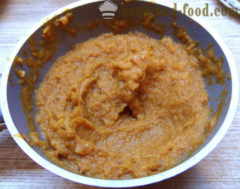 Receta para un delicioso postre de calabaza - cómo cocinar un delicioso postre de calabaza, un paso a paso de la receta fotos