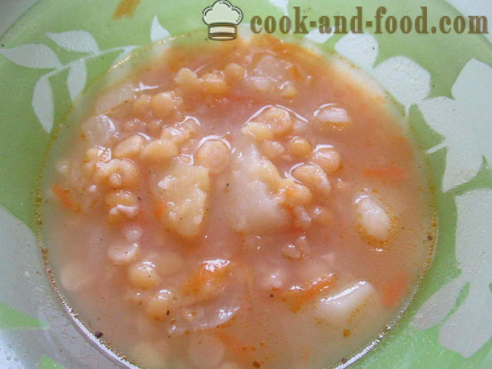 Deliciosa sopa de guisantes sin carne - cómo cocinar sopa de guisantes sin carne, un paso a paso de la receta fotos