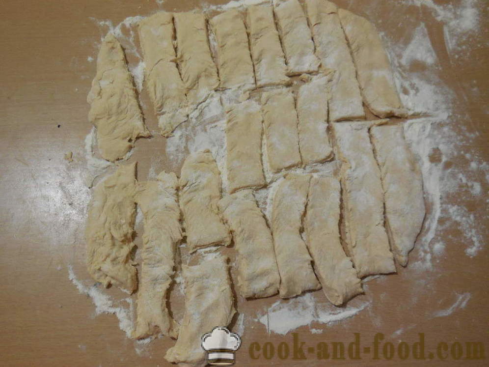 Galletas puré de patatas - cómo hornear una patata palos en el horno, con un paso a paso las fotos de la receta