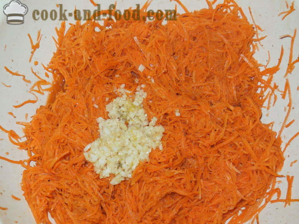 Zanahorias en Corea - Cómo cocinar las zanahorias en coreano en casa, fotos paso a paso de la receta