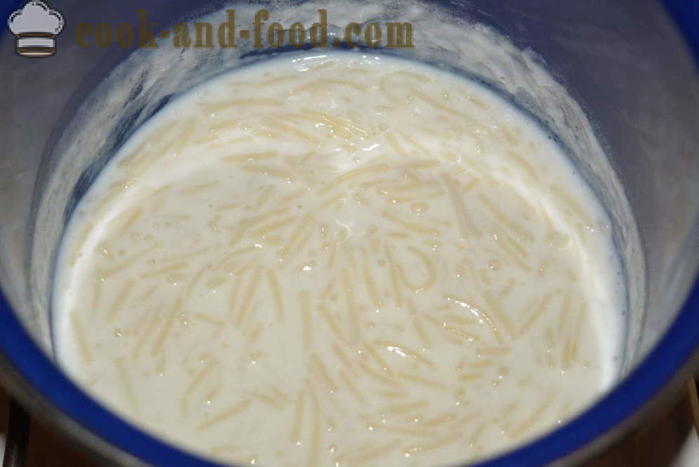 Fideos de leche para los niños - cómo preparar los fideos de leche en la sartén, un paso a paso de la receta fotos