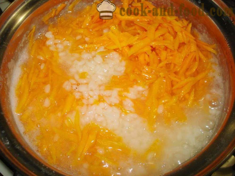 Calabaza gachas de arroz y semillas de girasol - cómo cocinar un delicioso potaje de calabaza, un paso a paso de la receta fotos