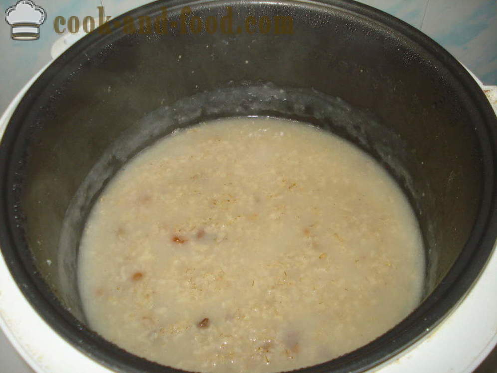 La harina de avena en el agua en multivarka - cómo cocinar multivarka avena, paso a paso las fotos de la receta