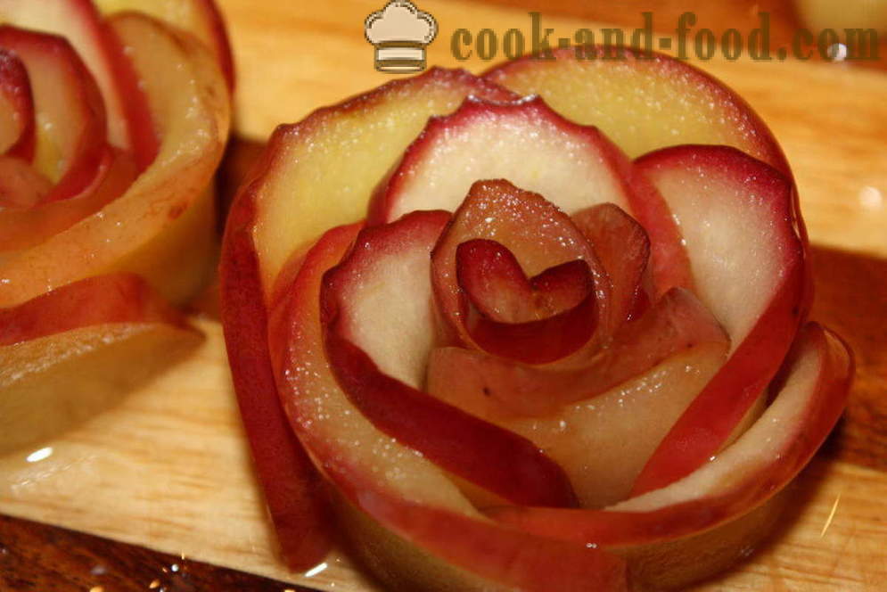 Receta de manzanas rosa - cómo hacer rosas pastel de manzana, fotos paso a paso de la receta