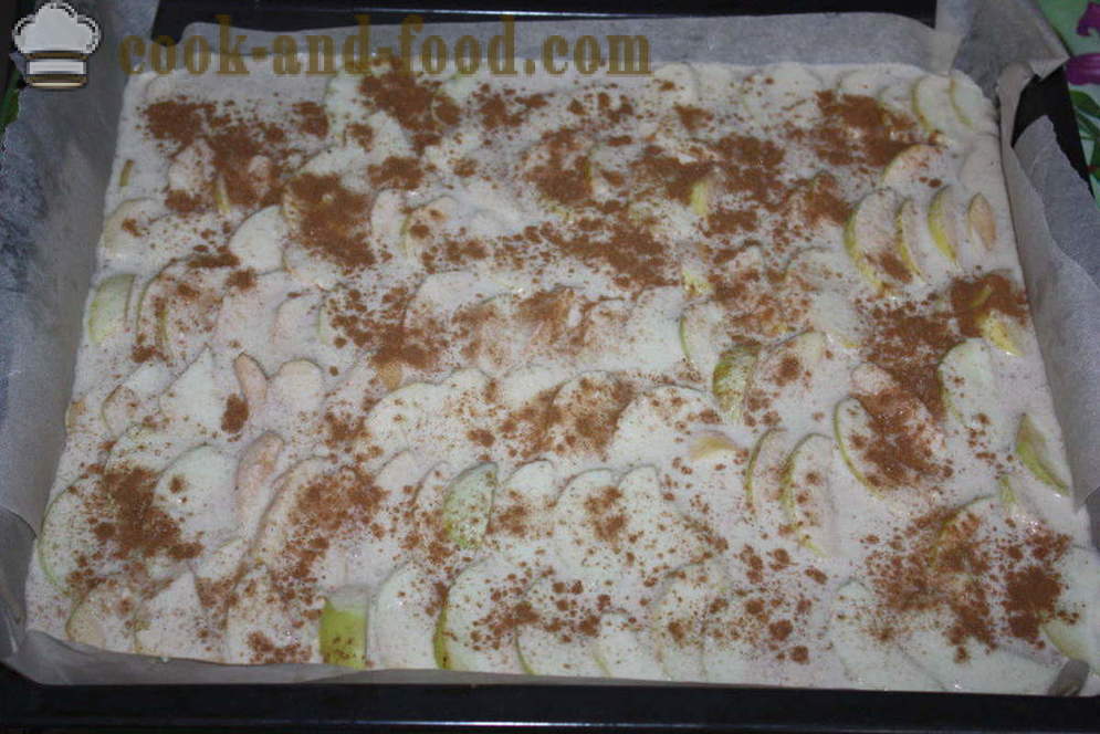 Tarta de manzana con canela - cómo hornear un pastel de manzana con canela en el horno, con un paso a paso las fotos de la receta