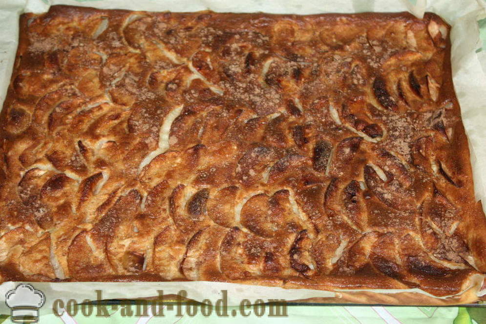 Tarta de manzana con canela - cómo hornear un pastel de manzana con canela en el horno, con un paso a paso las fotos de la receta