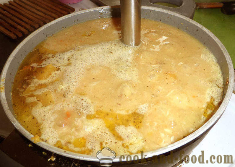 Sopa de calabaza con crema y carne - a cocinar una deliciosa sopa de calabaza con crema, con un paso a paso de la receta fotos