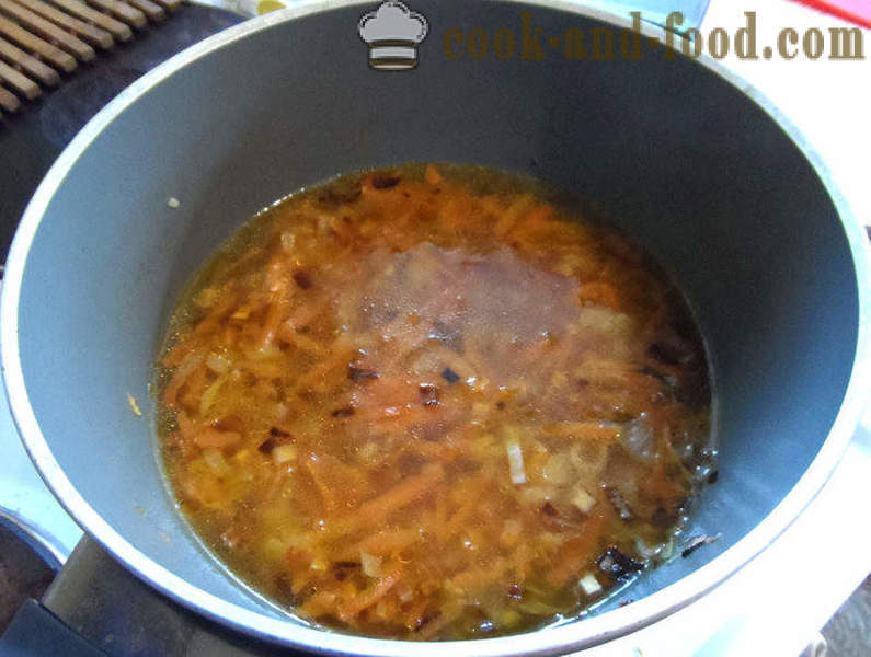 Sopa de calabaza con crema y carne - a cocinar una deliciosa sopa de calabaza con crema, con un paso a paso de la receta fotos