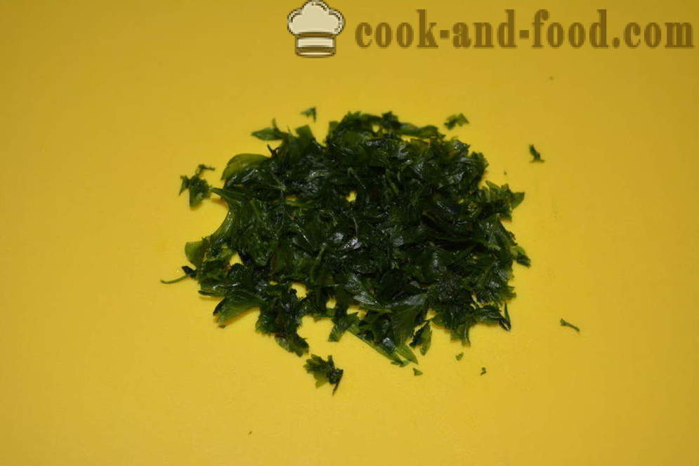 Ensalada con las salmueras y los guisantes verdes en una prisa - cómo cocinar una deliciosa ensalada de pepinos en vinagre y guisantes, un paso a paso de la receta fotos