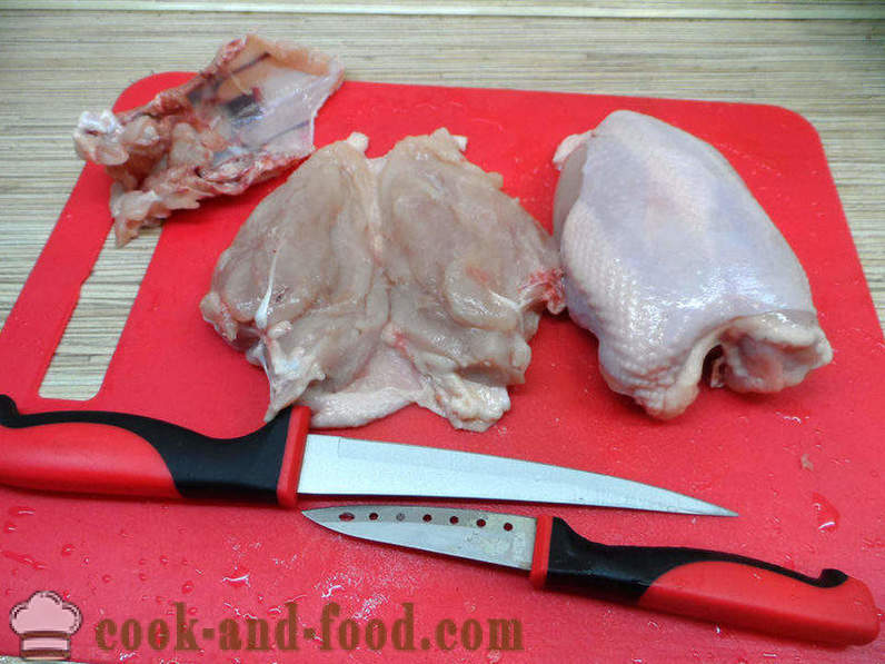 Pechuga de pollo con champiñones al vino blanco - cómo cocinar una pechuga de pollo al vapor en multivarka con setas, un paso a paso de la receta fotos