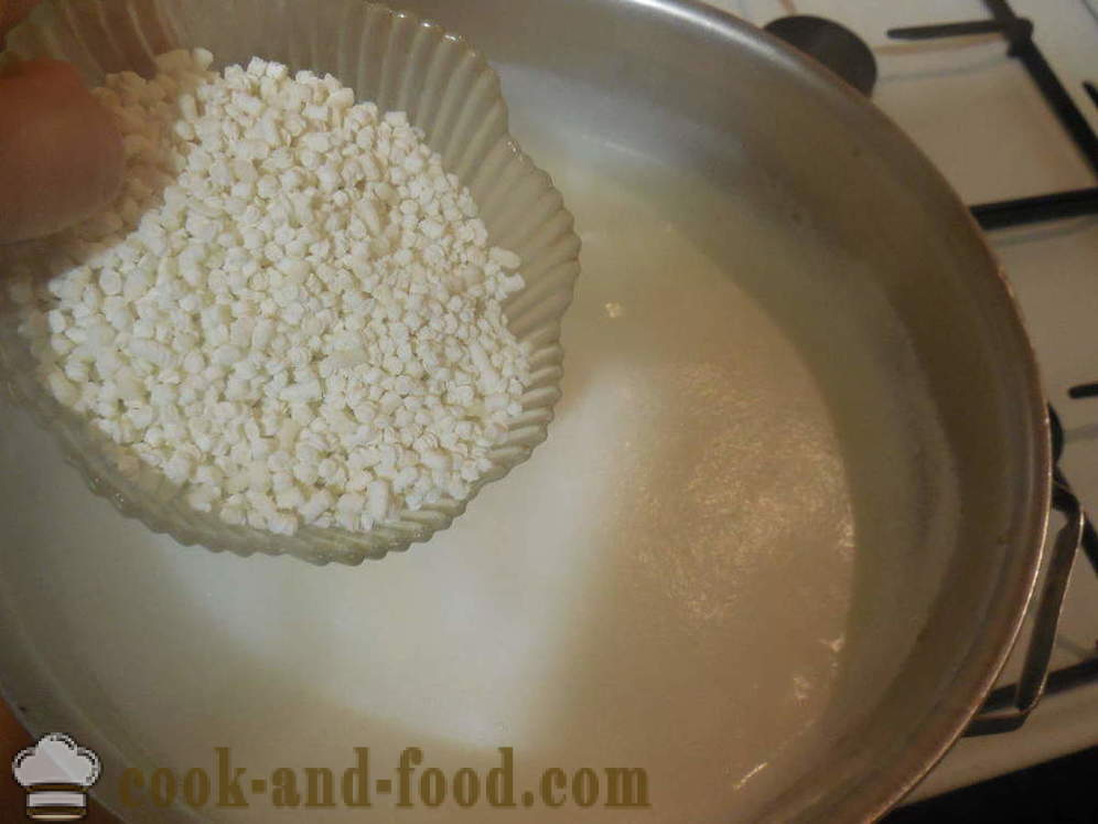 Sagú gachas de leche - cómo cocinar gachas de leche de sagú, un paso a paso de la receta fotos