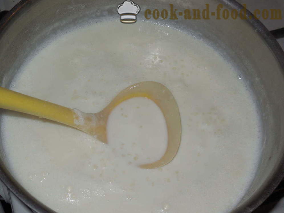 Sagú gachas de leche - cómo cocinar gachas de leche de sagú, un paso a paso de la receta fotos