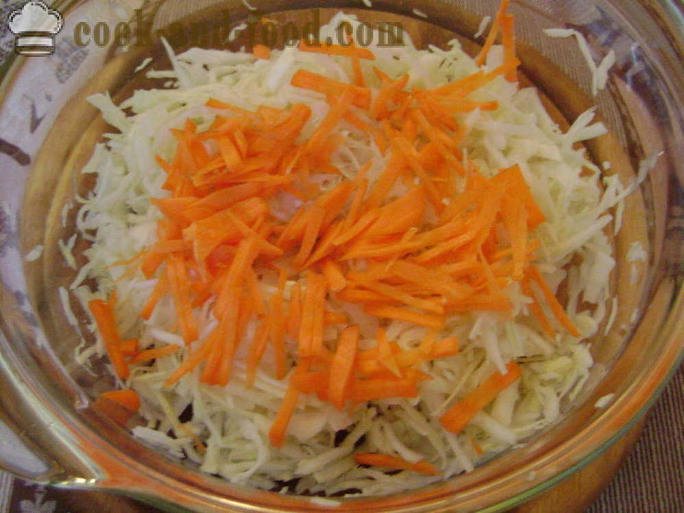 Ensalada de la vitamina de la col, zanahoria, alcachofa de Jerusalén - cómo hacer ensalada de vitamina, un paso a paso las fotos de la receta