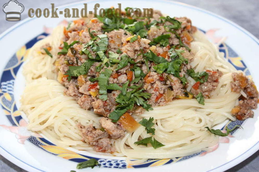 Espaguetis con salsa boloñesa - cómo cocinar espaguetis a la boloñesa, un paso a paso de la receta fotos