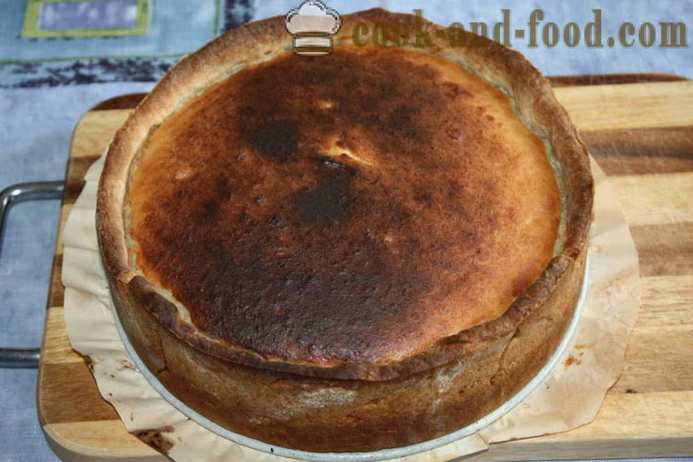 Cottage cazuela de queso con masa quebrada y ciruela - cómo hacer la cazuela de queso cottage en el horno, con un paso a paso las fotos de la receta