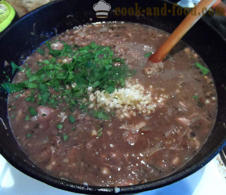 Sopa kharcho con arroz - a cocinar comida de sopa en casa, paso a paso las fotos de la receta