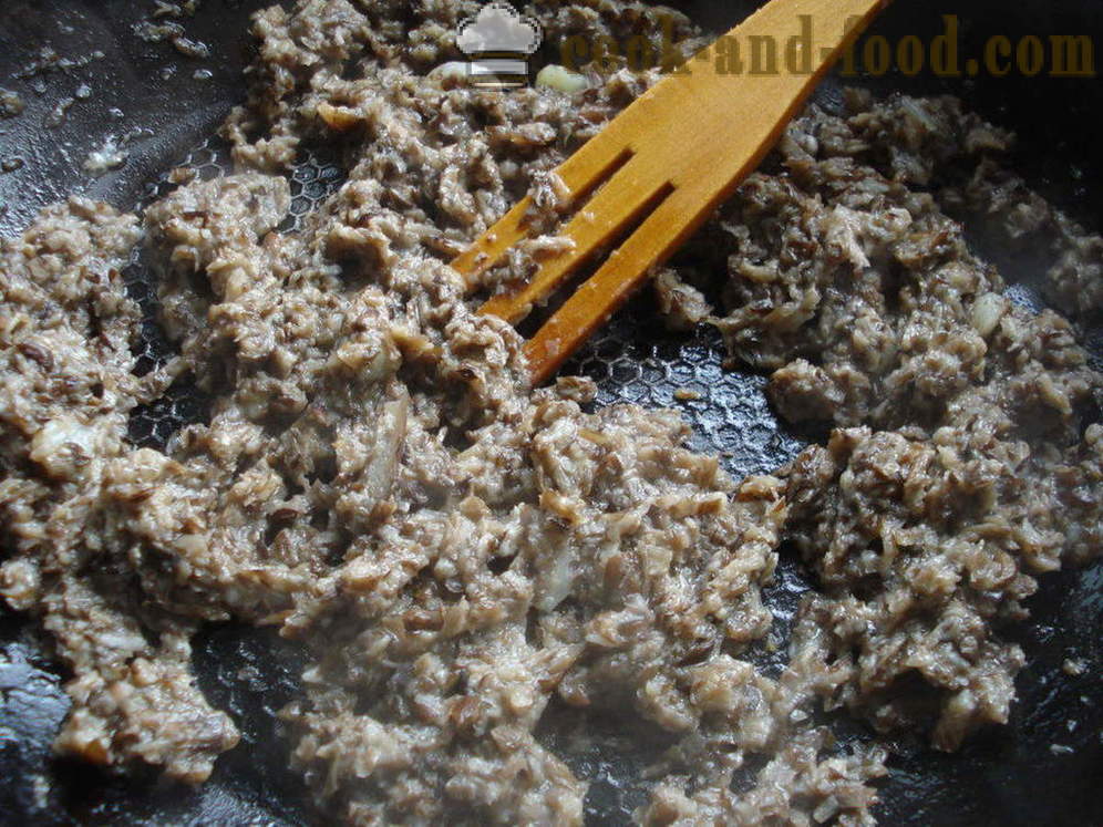 Micelios - cómo cocinar micelios de hongos cocidos, paso a paso las fotos de la receta
