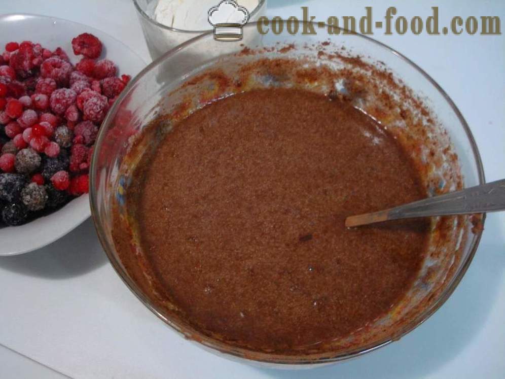 Pastel de chocolate sin huevo magra - cómo cocinar un pastel de chocolate en multivarka, paso a paso las fotos de la receta