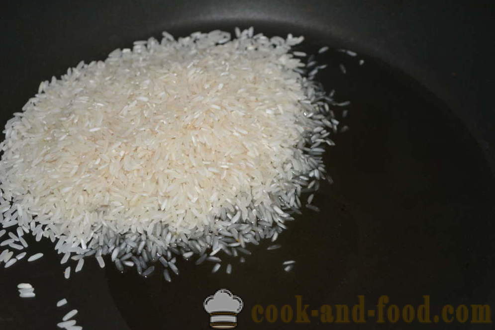 Cómo cocinar el arroz para adornar desmenuzable - cómo cocinar arroz crujiente en una sartén, un paso a paso de la receta fotos