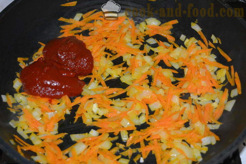 Albóndigas de carne picada con la cebada en el horno - a cocinar albóndigas con salsa, un paso a paso de la receta fotos