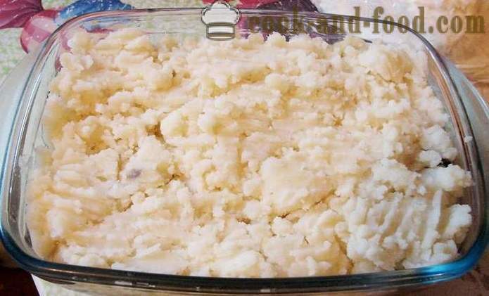Gratinado de patatas con setas en el horno - cómo cocinar cazuela de patatas con setas, un paso a paso de la receta fotos