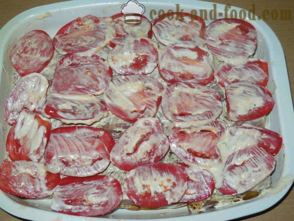 Berenjenas al horno con carne y tomate - berenjenas al horno como con la carne en el horno, con un paso a paso las fotos de la receta