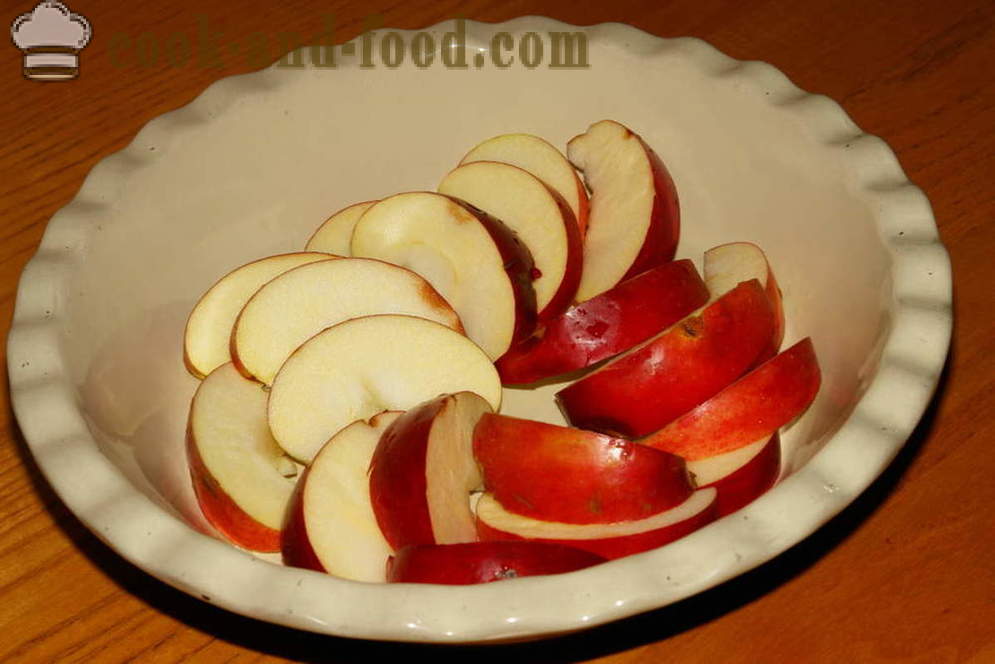 Bizcocho con manzanas en el horno - cómo cocinar un bizcocho con manzanas, un paso a paso de la receta fotos