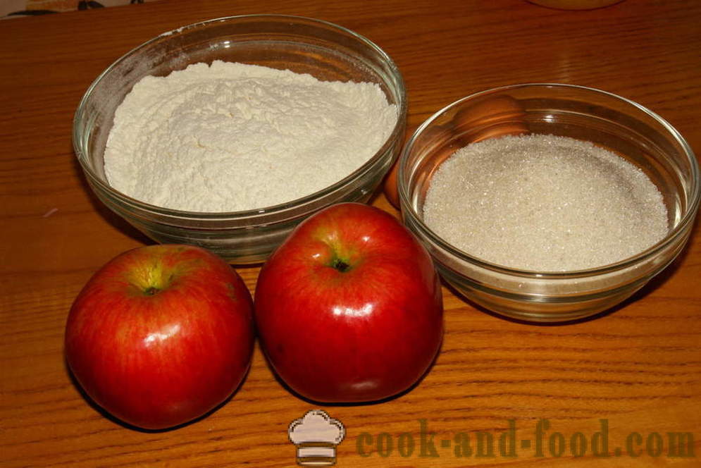Bizcocho con manzanas en el horno - cómo cocinar un bizcocho con manzanas, un paso a paso de la receta fotos