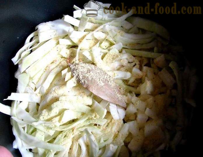 Bigus de col fresca con pollo - Bigus cómo cocinar pollo y col, un paso a paso de la receta fotos