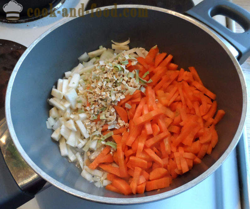 Calabaza y sopa de lentejas - cómo cocinar sopa de lentejas, paso a paso las fotos de la receta