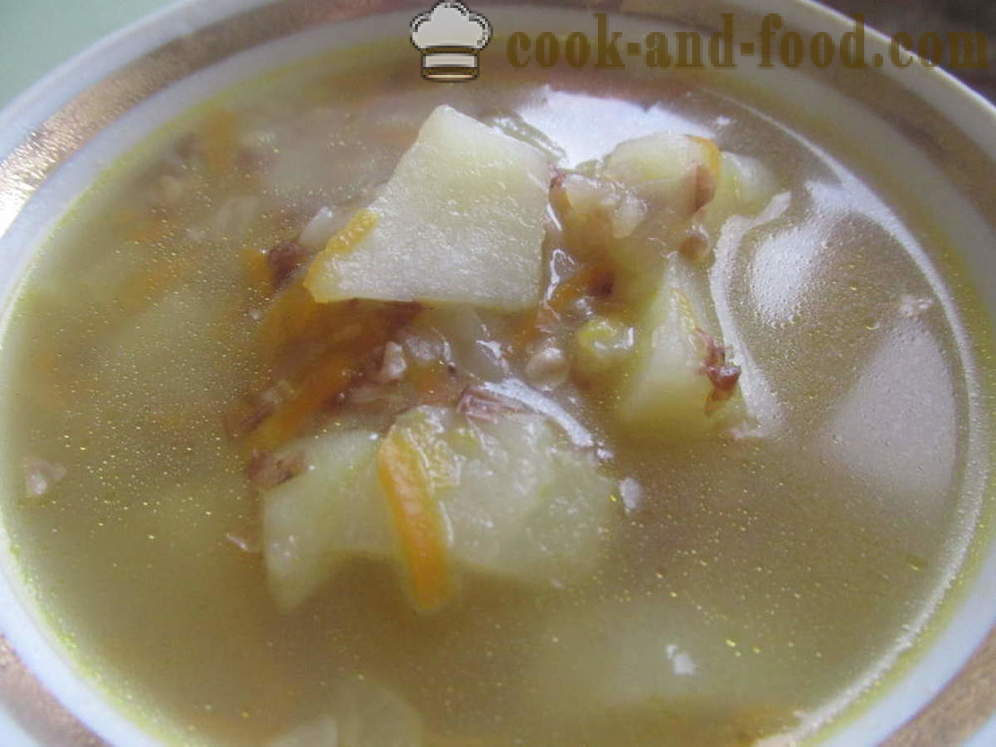 Sopa de trigo sarraceno con caldo de pollo - cómo cocinar sopa de trigo sarraceno con caldo de pollo, un paso a paso de la receta fotos