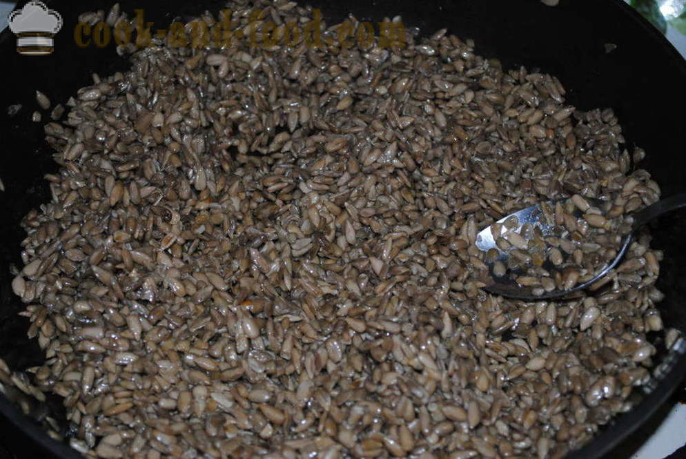 Turrón de semillas de girasol - paso a paso, cómo hacer Turrón de semillas de girasol en casa, la receta con una foto