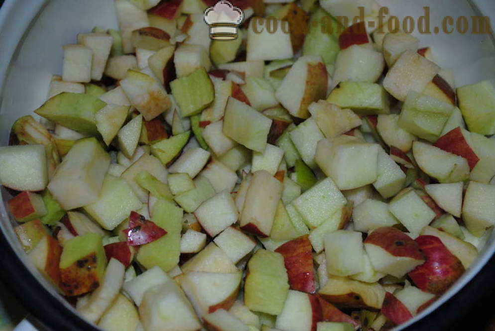 Pastel de pan de jengibre en el kéfir con manzanas y nueces - cómo cocinar un pastel con kéfir, un paso a paso de la receta fotos