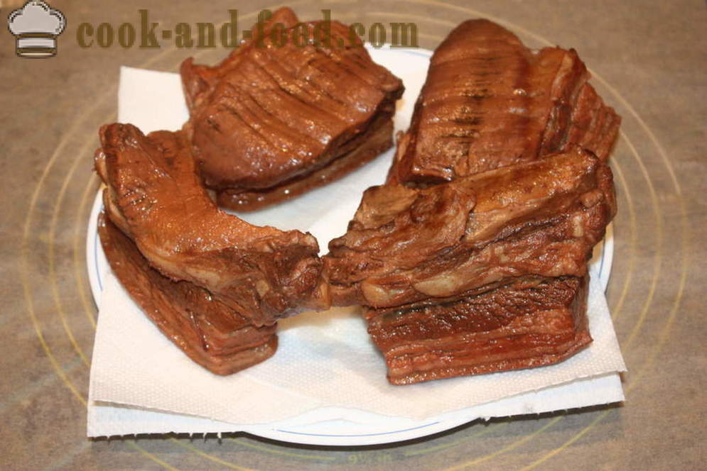 Bacon en pieles de cebolla - cómo cocinar el tocino en pieles de cebolla, un paso a paso de la receta fotos