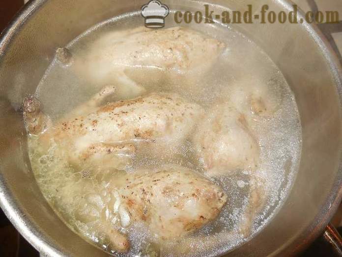 Ensalada con huevos de codorniz - paso a paso, cómo preparar una ensalada de huevos de codorniz, la receta con una foto