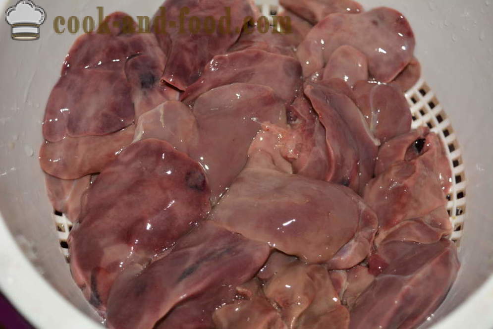 Hígado de pollo tierno con patatas en multivarka - cómo cocinar las patatas con el hígado de pollo en multivarka, paso a paso las fotos de la receta